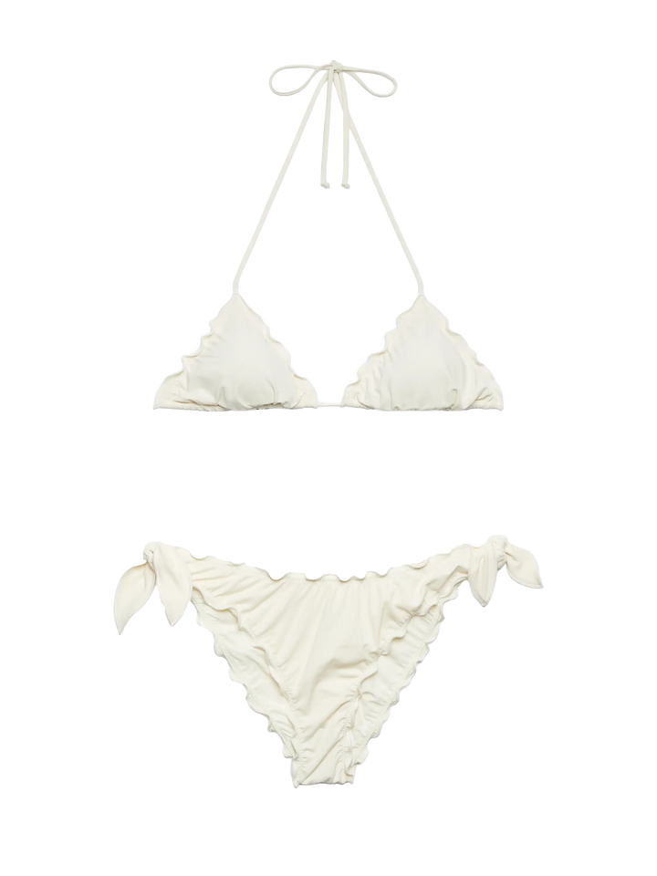 Bikini a triangolo classico Sagittarius Moon bianco crema