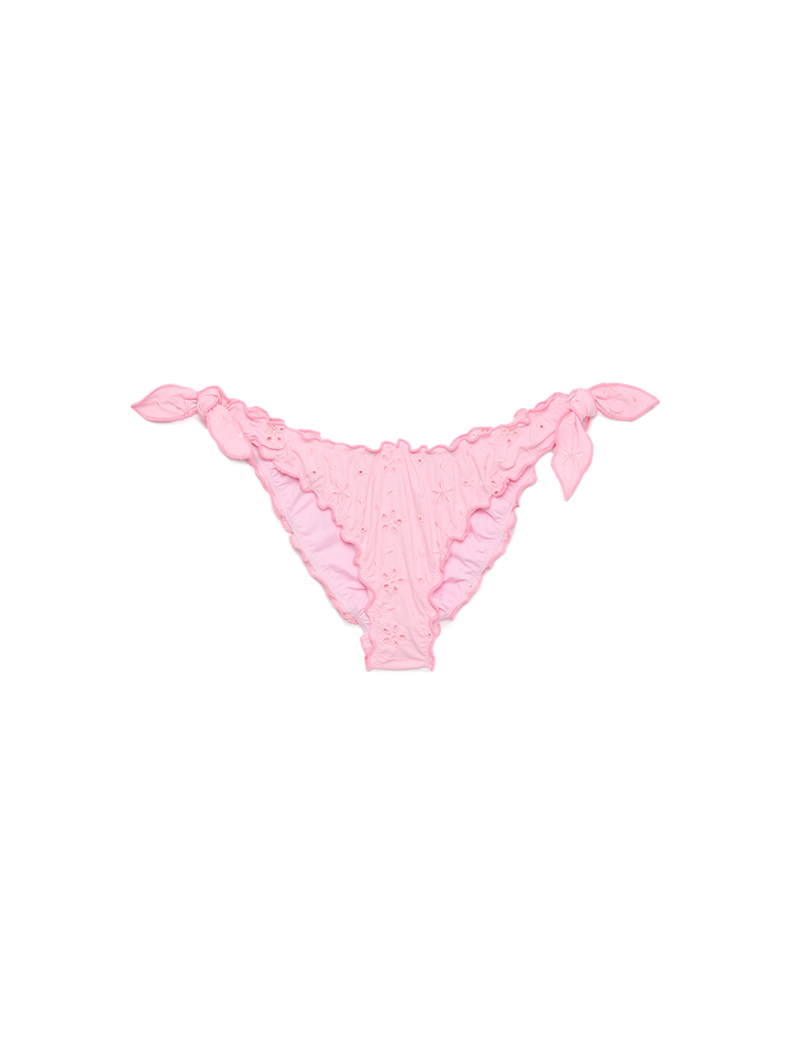 Moon pink Sangallo lace classic swim briefs - MC2 Saint Barth