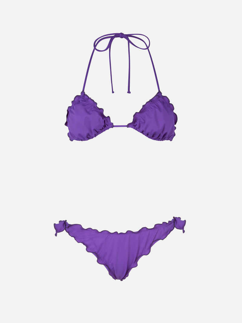 Bikini a triangolo classico viola da donna Sagittarius Moon