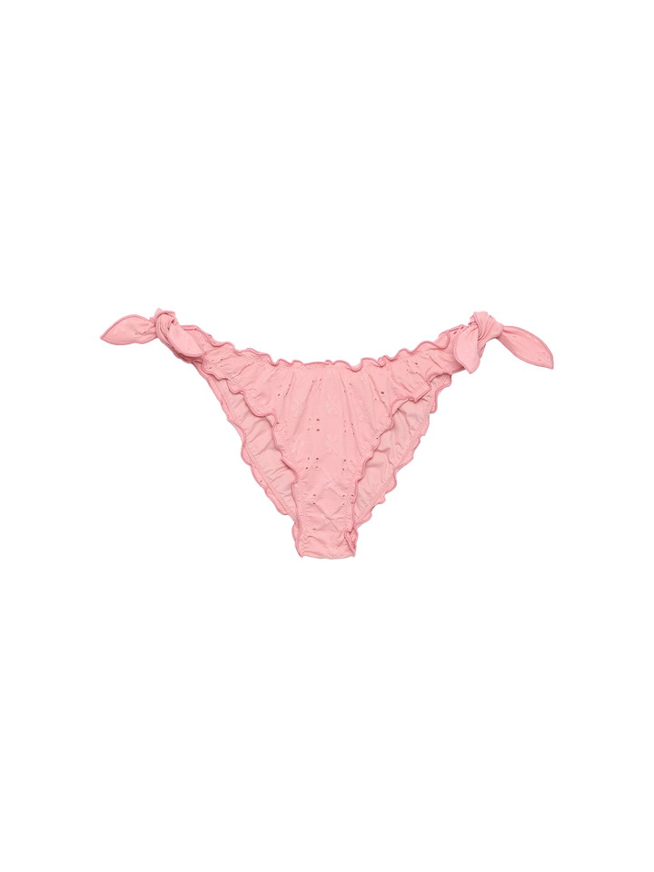 Classic triangle bikini Sagittarius Moon in pink Sangallo lace