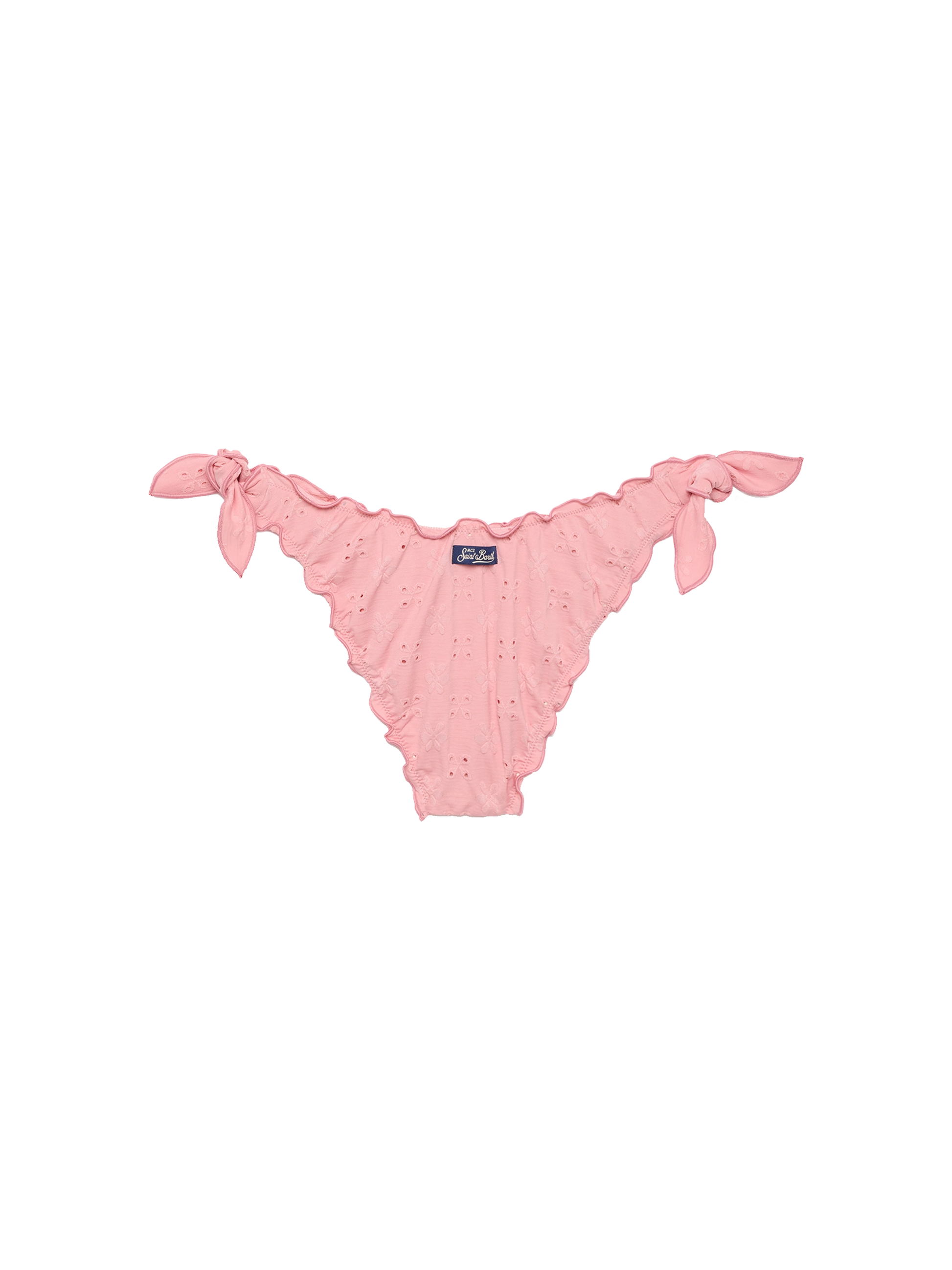 Moon pink Sangallo lace classic swim briefs - MC2 Saint Barth