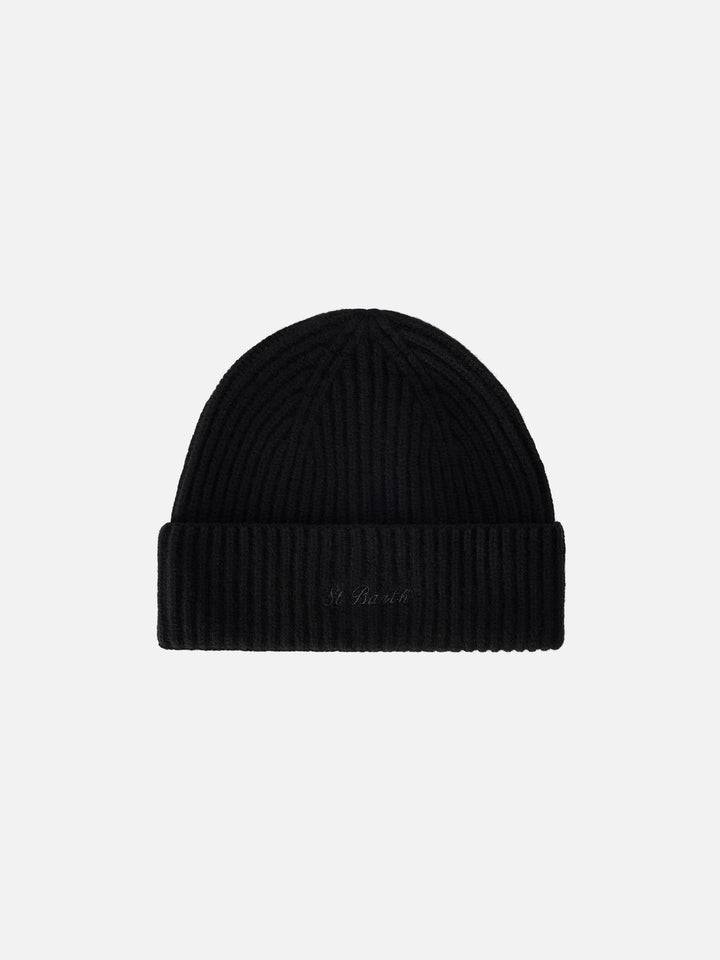 Bonnet en laine Black Moss avec logo brodé 