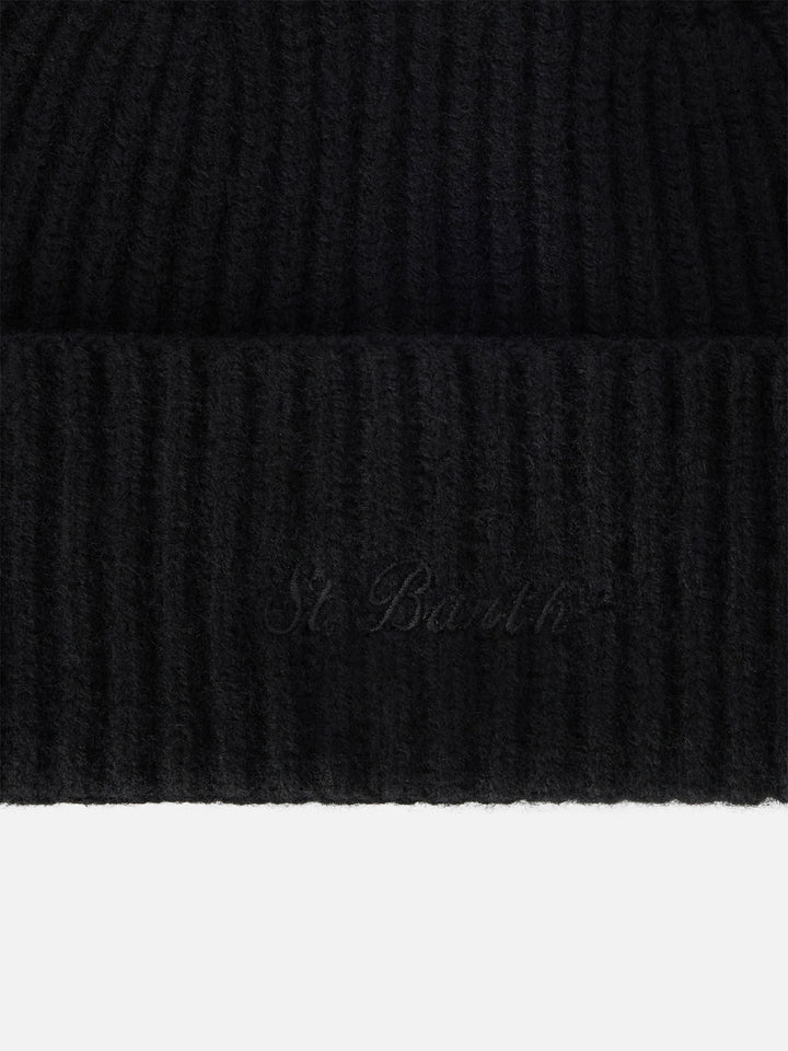 Bonnet en laine Black Moss avec logo brodé 