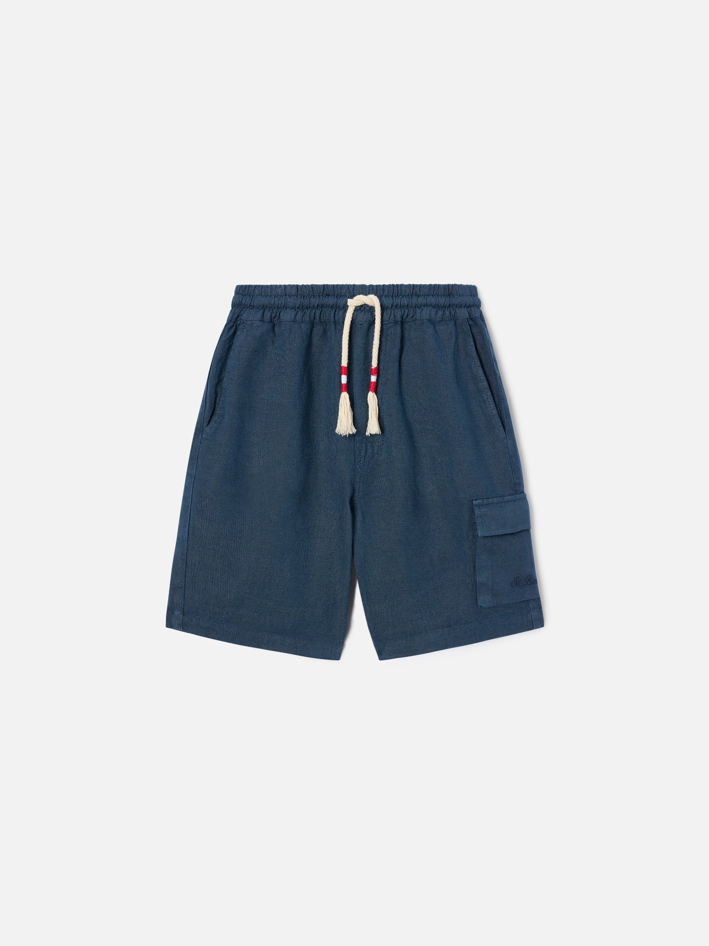 Bermuda Marseille Jr in lino blu