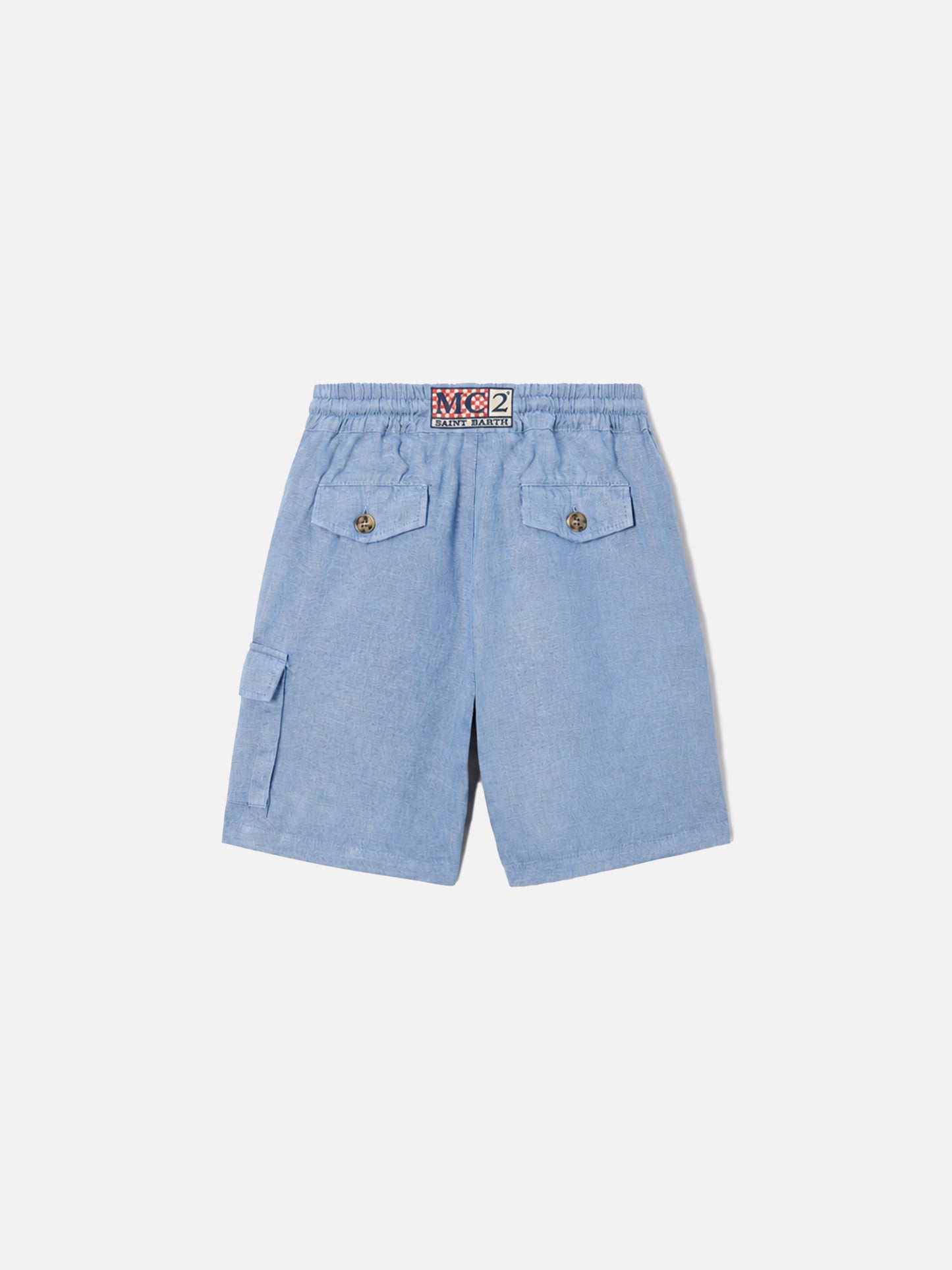 Bermudas Marseille Jr en chambray de denim claro 