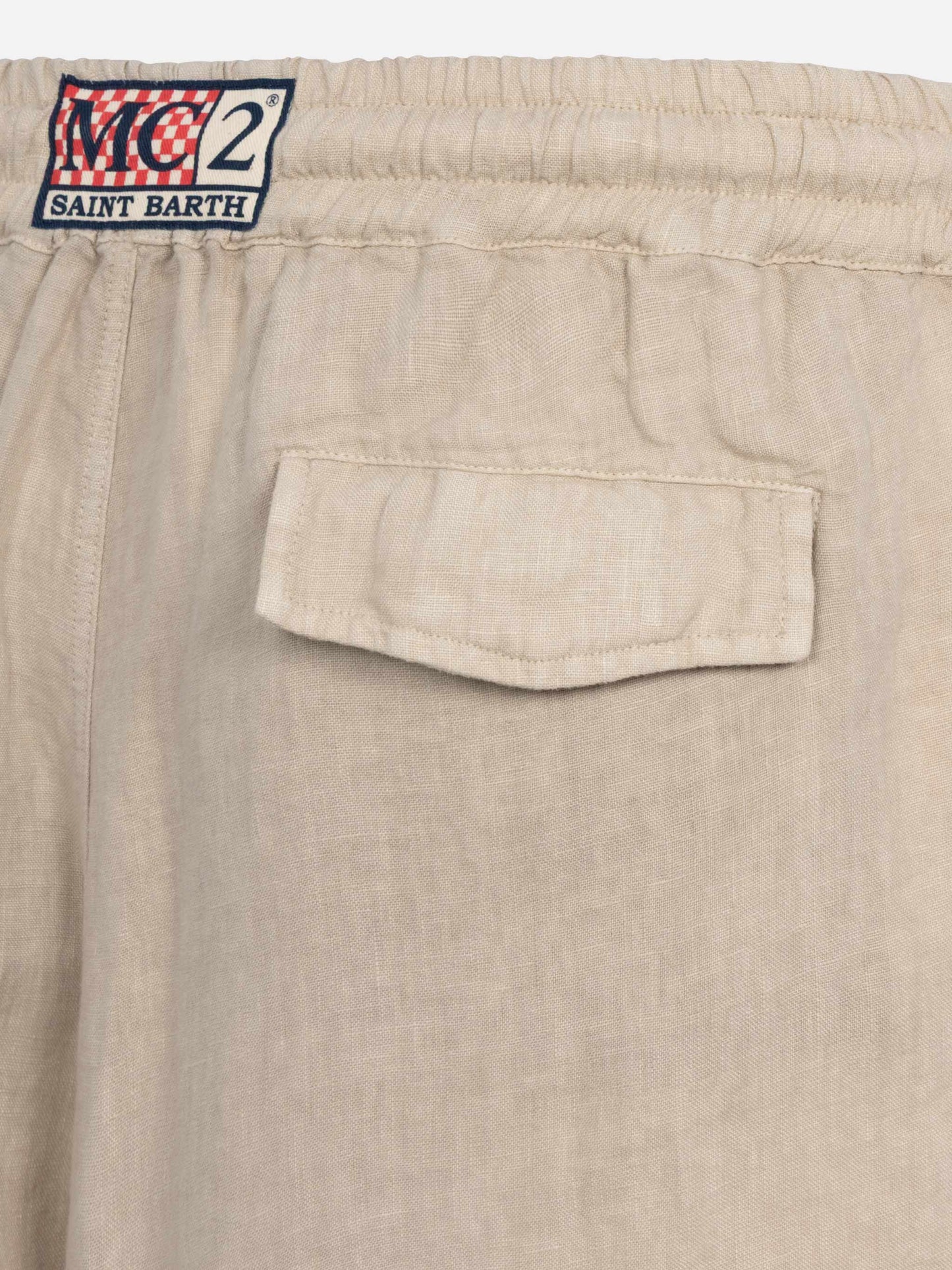Beige linen bermuda Marseille - MC2 Saint Barth