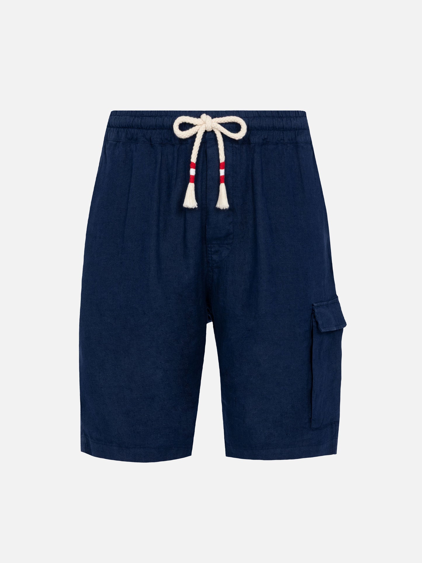 Navy blue linen bermuda Marseille - MC2 Saint Barth