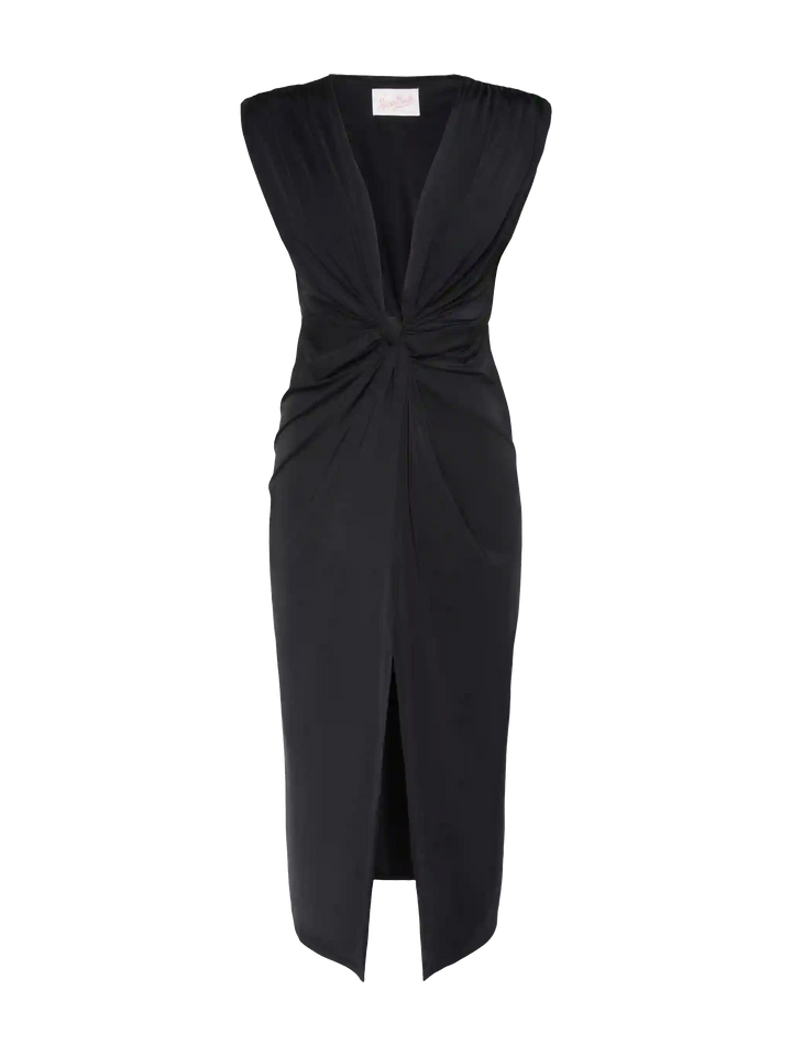 Marina black sleeveless maxi dress