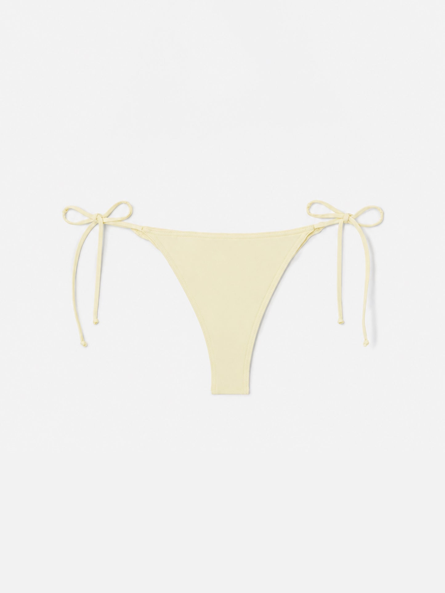 Braguita de bikini brasileña Marielle con lazos laterales en color butter liso 