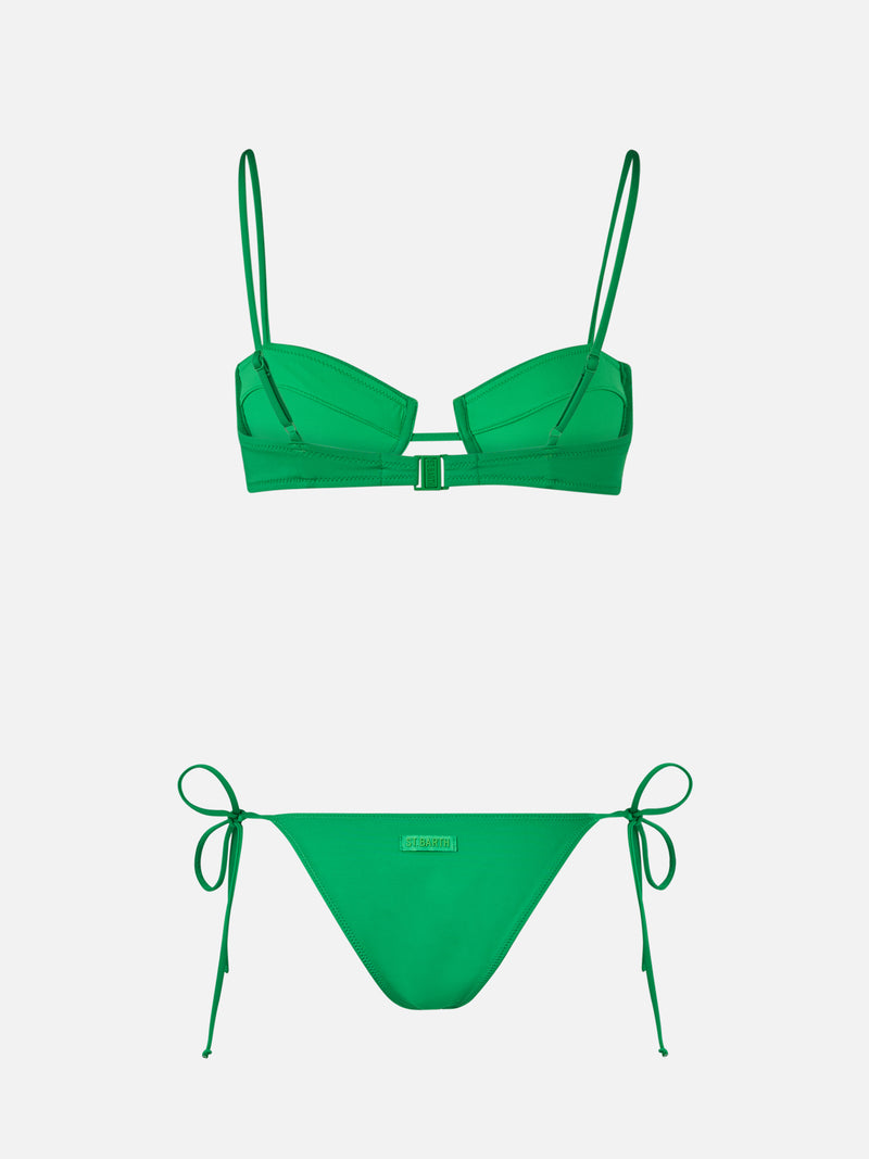 Woman green underwired bralette bikini Salina Marielle