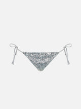 Bikini a triangolo paillettes argento da donna Leah Marielle