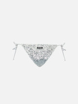 Bikini a triangolo paillettes argento da donna Leah Marielle