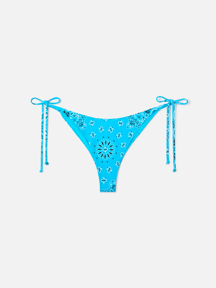 Judy Marielle light blue bandana bralette bikini