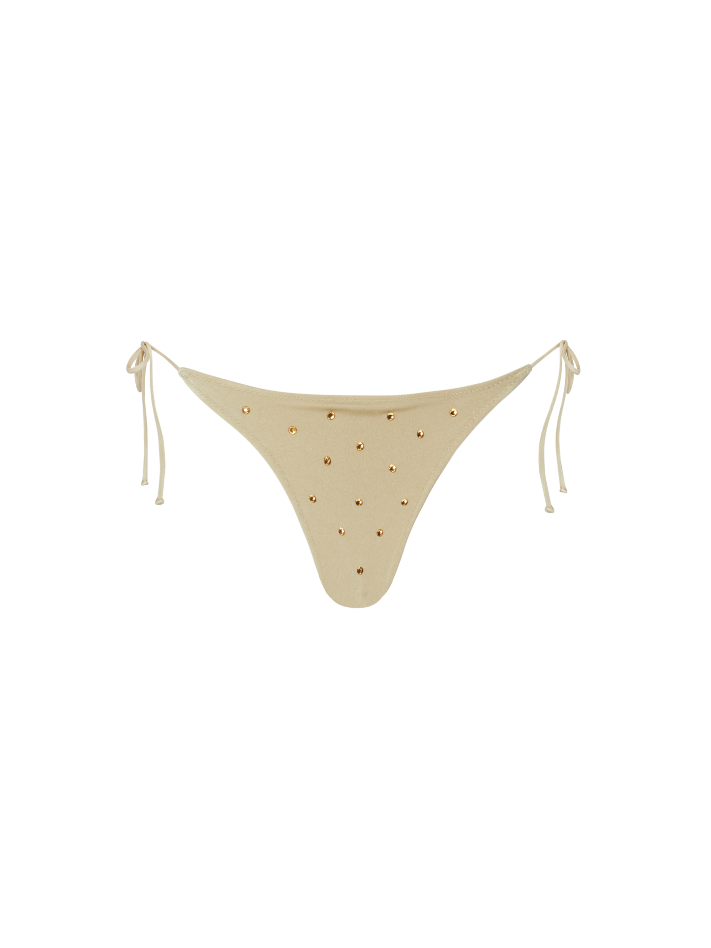 Marielle gold classic swim briefs with rhinestone embellishment