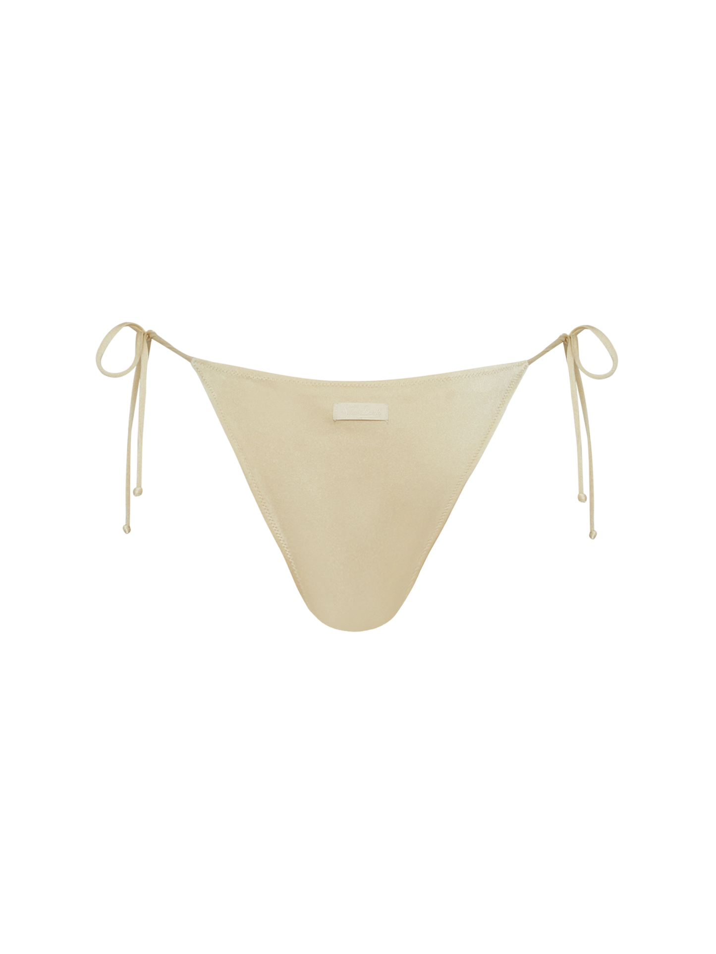 Marielle gold classic swim briefs with rhinestone embellishment