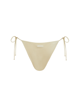 Marielle gold classic swim briefs with rhinestone embellishment