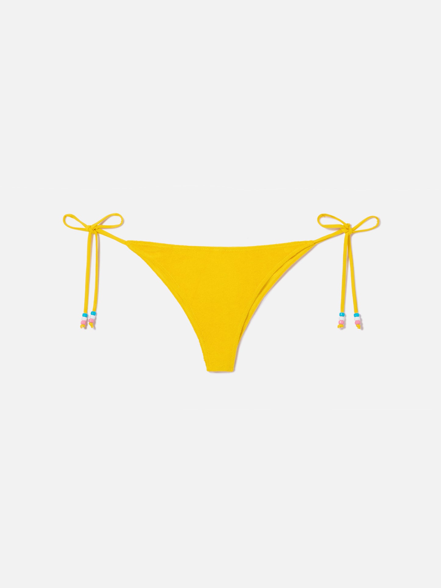 Bas de maillot Marielle en éponge jaune avec charms 