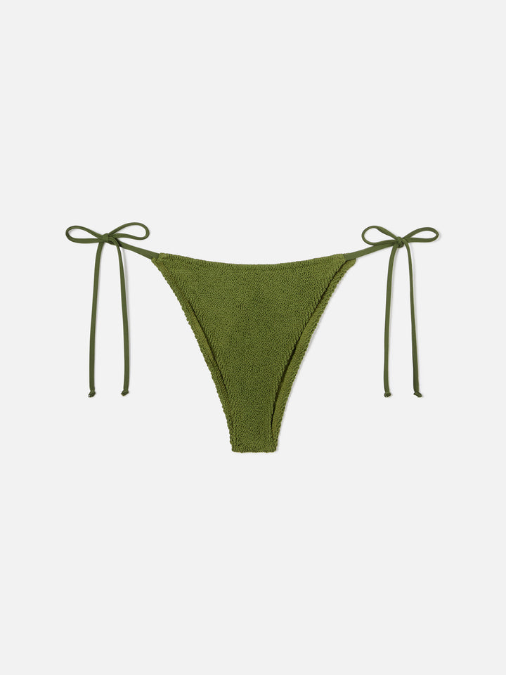 Amira Marielle military green crinkle bikini