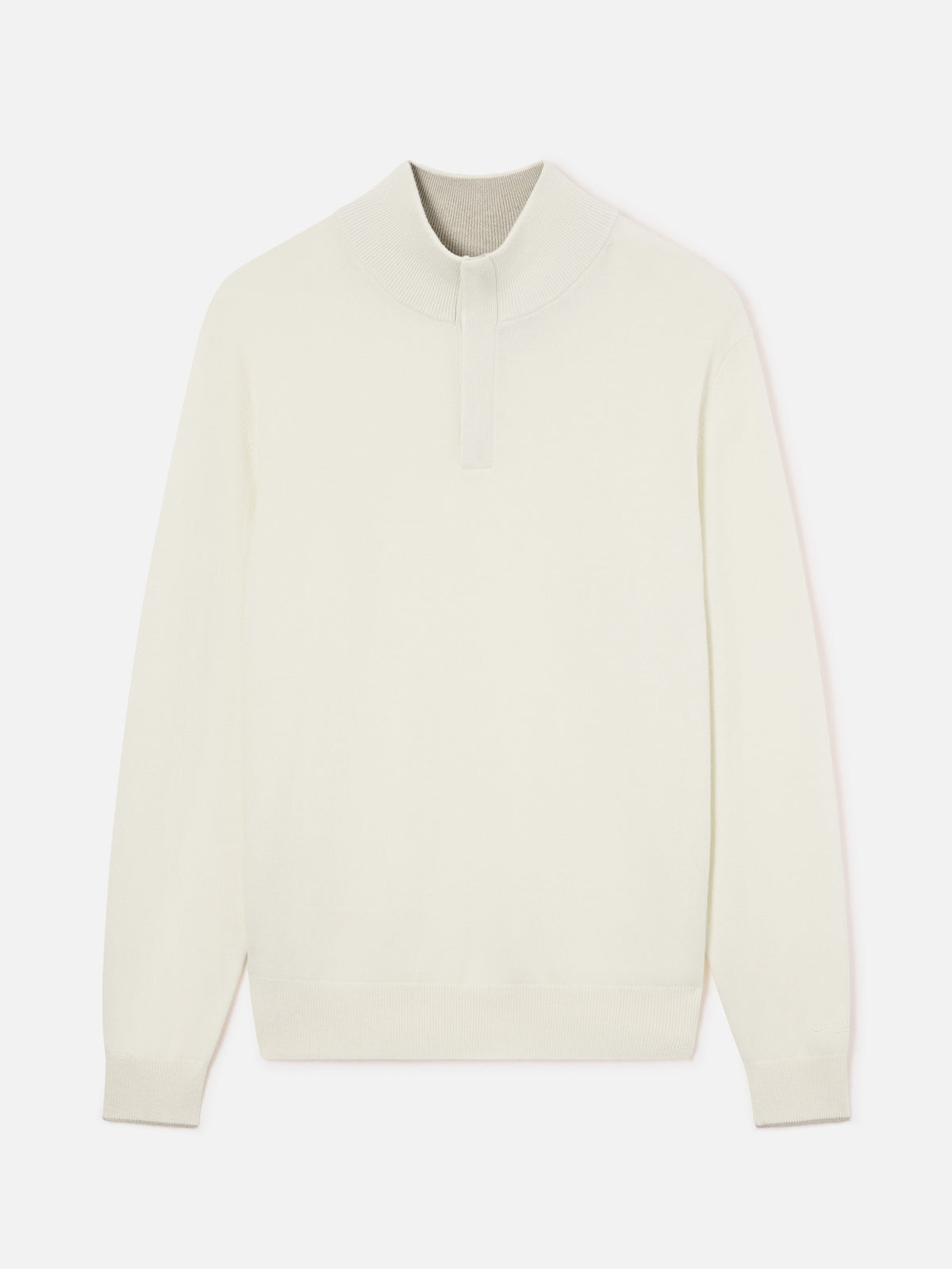 Punto Marlow en mezcla de lana y cachemira color off white con cuello alto 