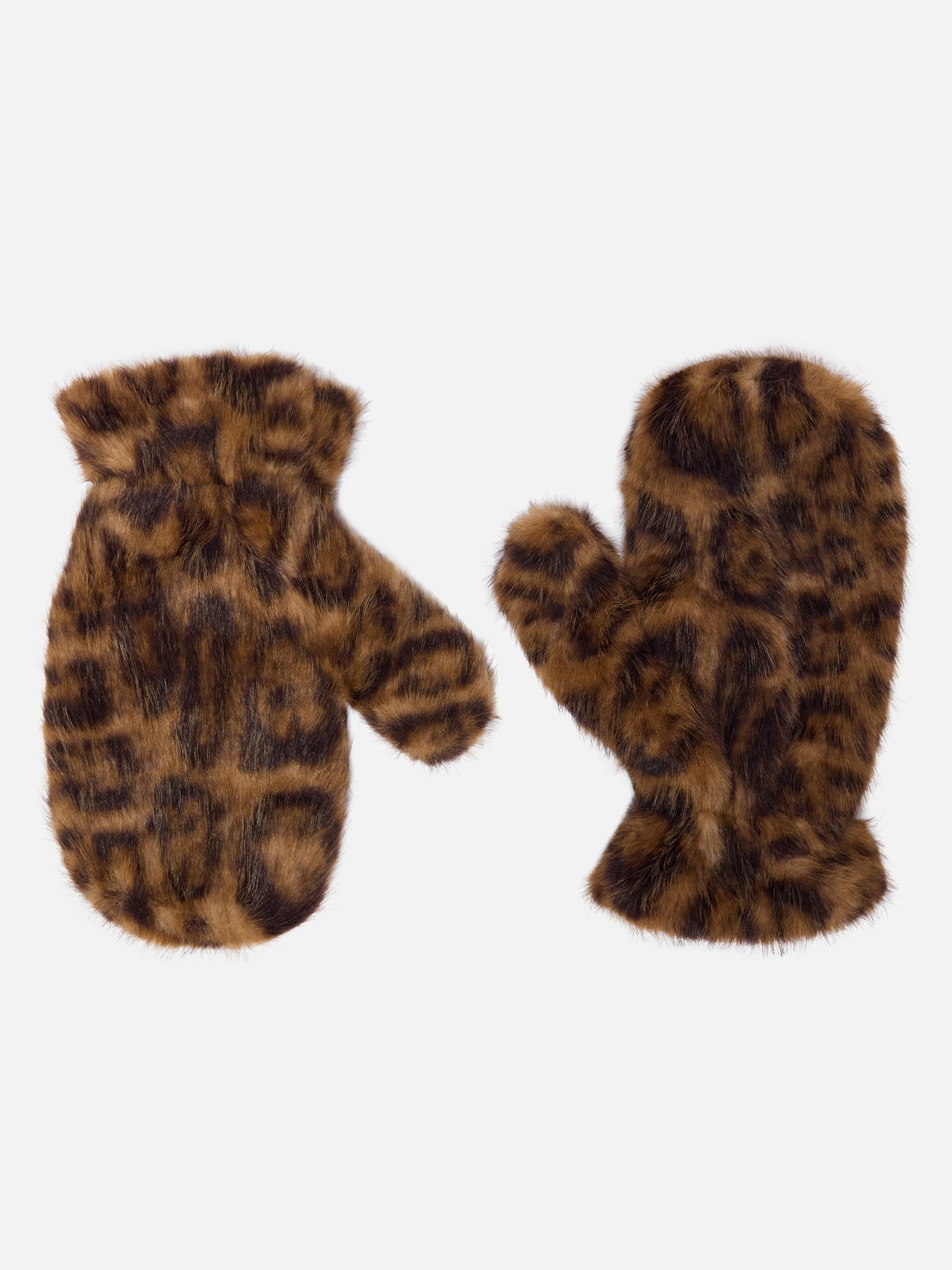 Muffy Gloves in beige faux fur