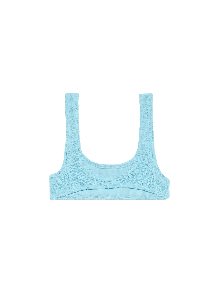 Woman light blue classic crinkle bralette Naima