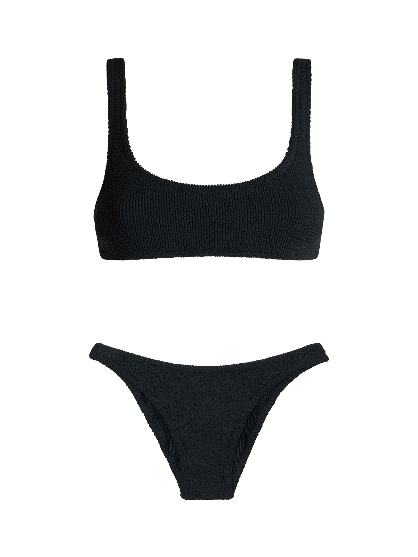 Bikini da donna a bralette classico nero crinkle Naima Elise