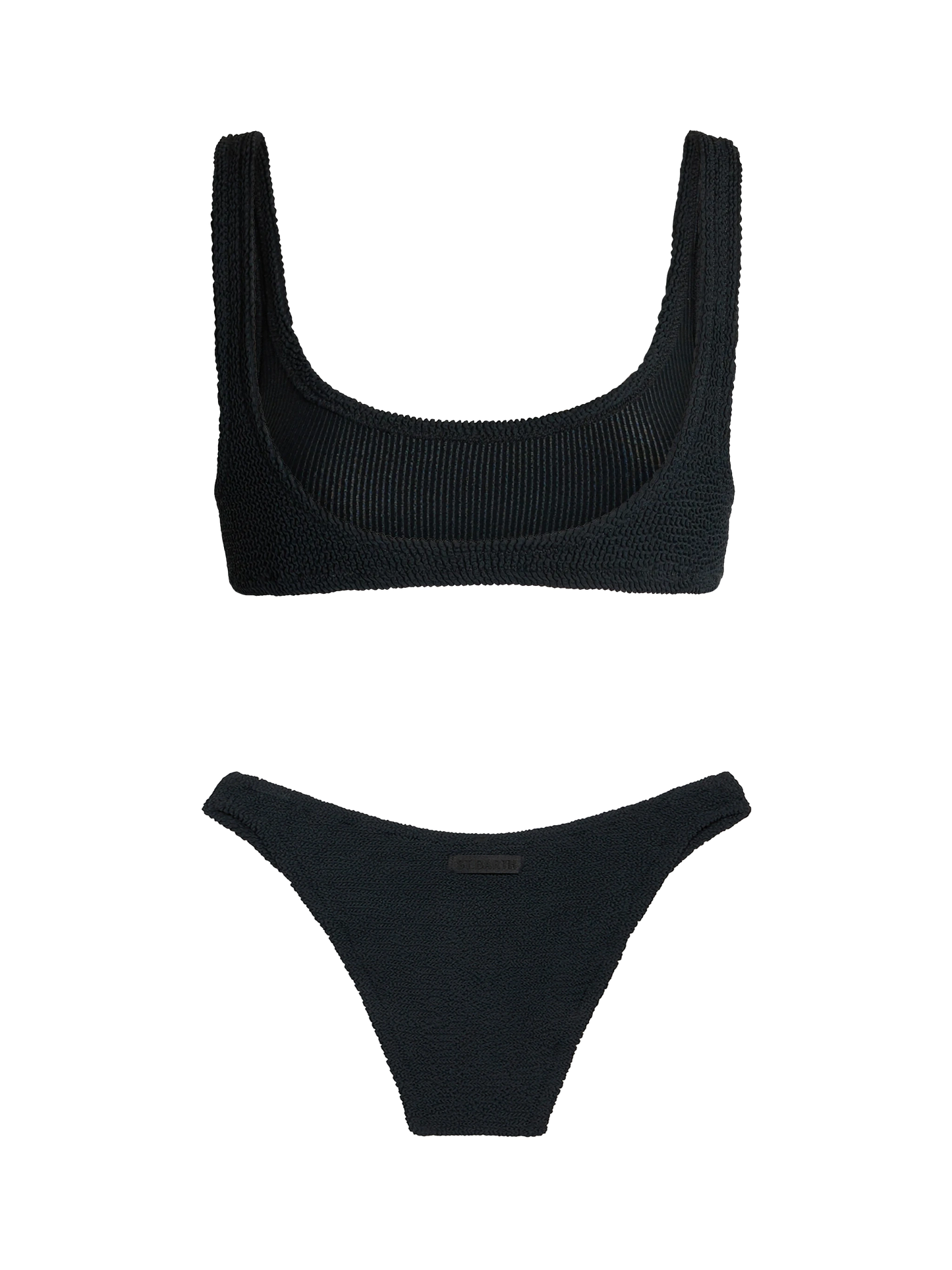 Bikini da donna a bralette classico nero crinkle Naima Elise