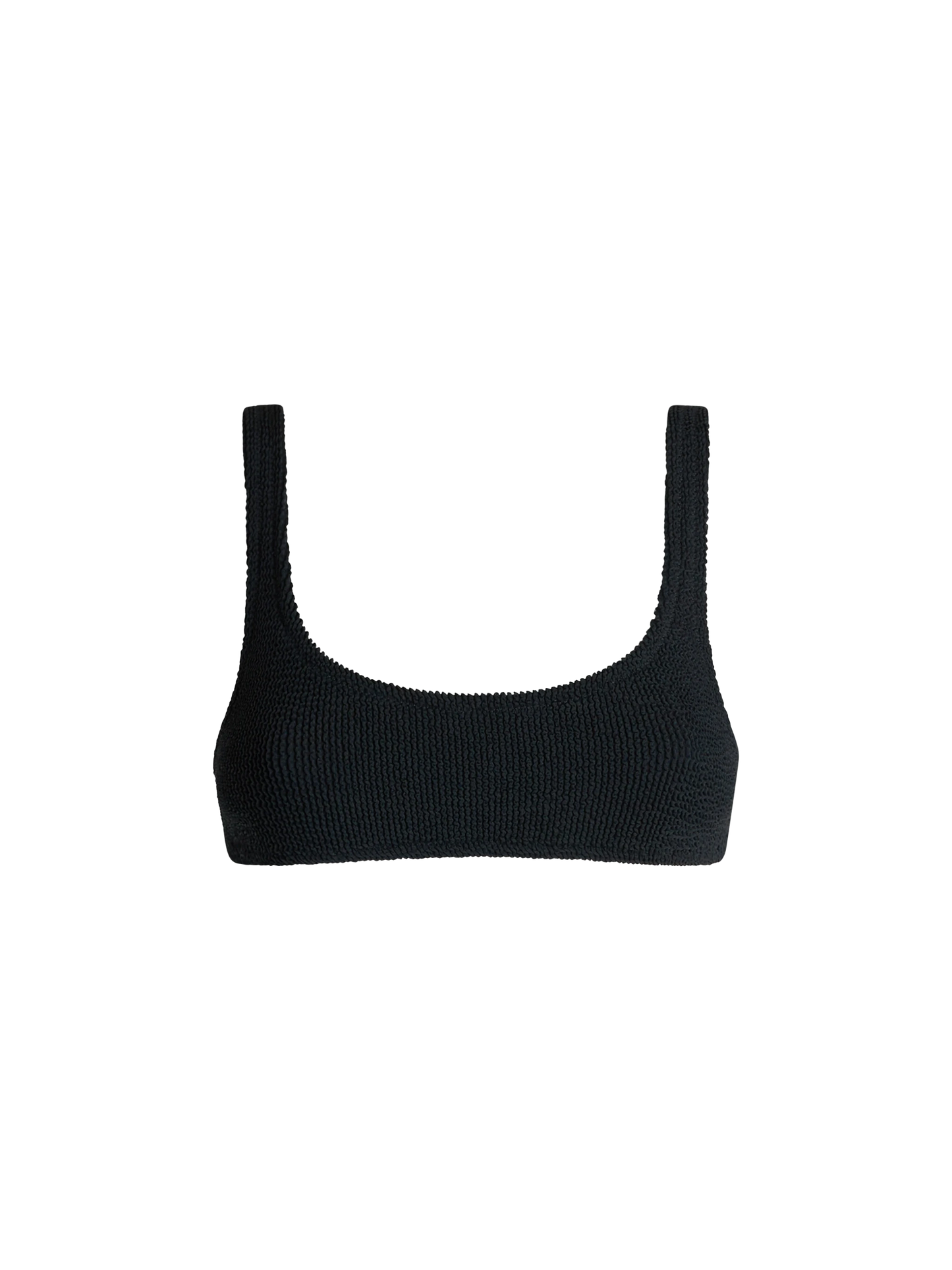 Woman black classic crinkle bralette Naima