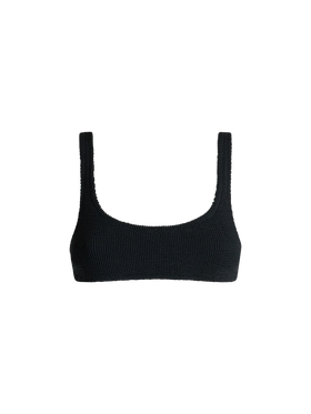 Woman black classic crinkle bralette Naima
