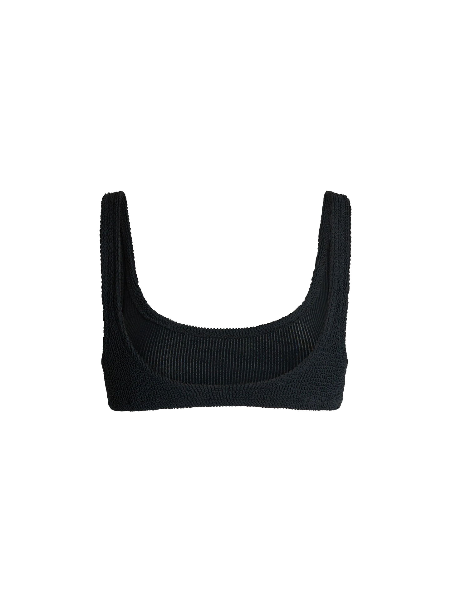 Woman black classic crinkle bralette Naima
