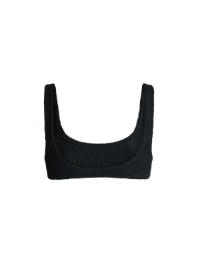 Woman black classic crinkle bralette Naima