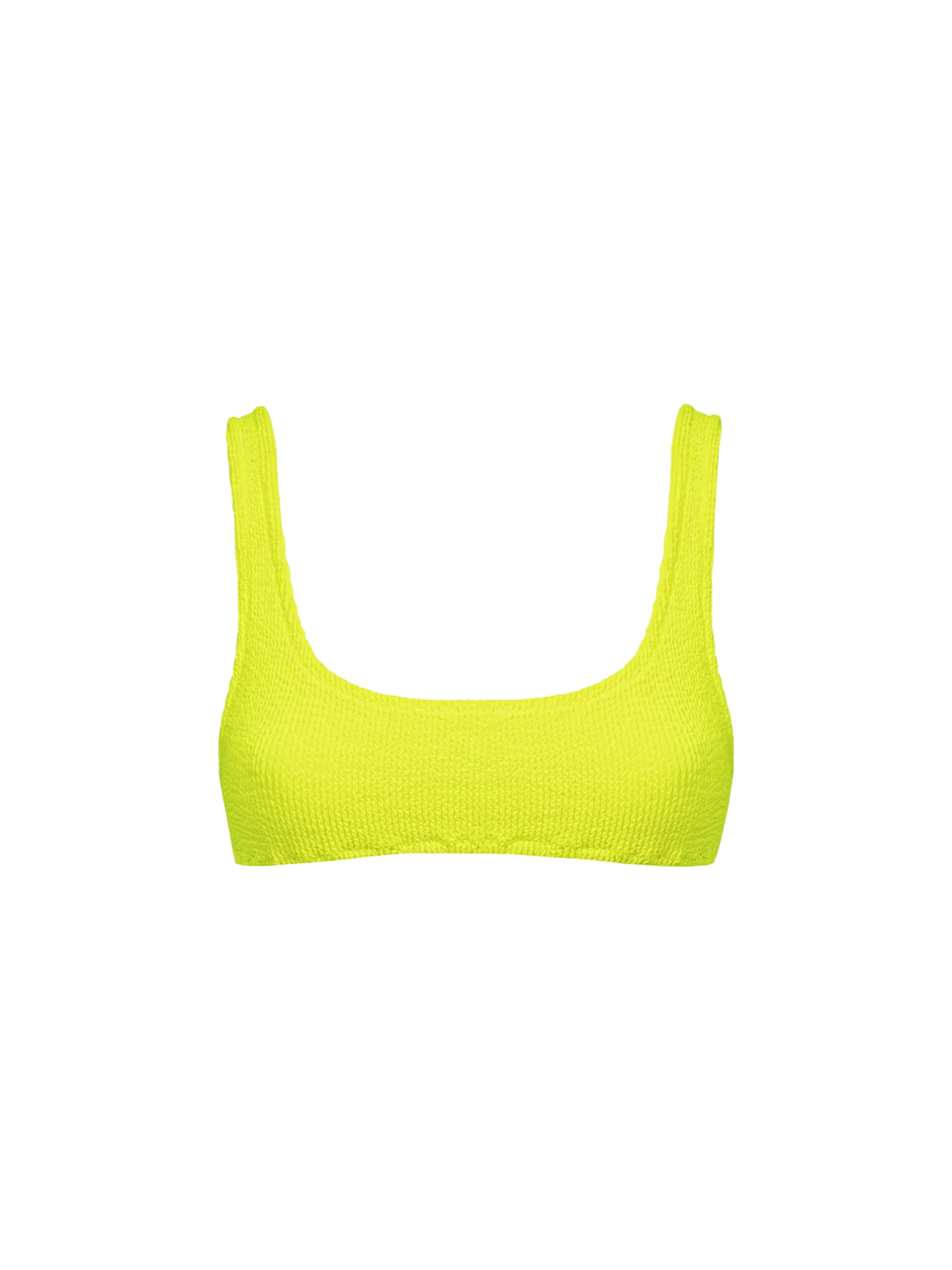 Woman fluo yellow classic crinkle bralette Naima