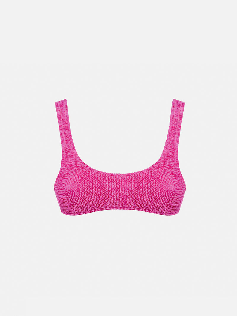 Rosa klassisches Crinkle-Bralette für Damen Naima