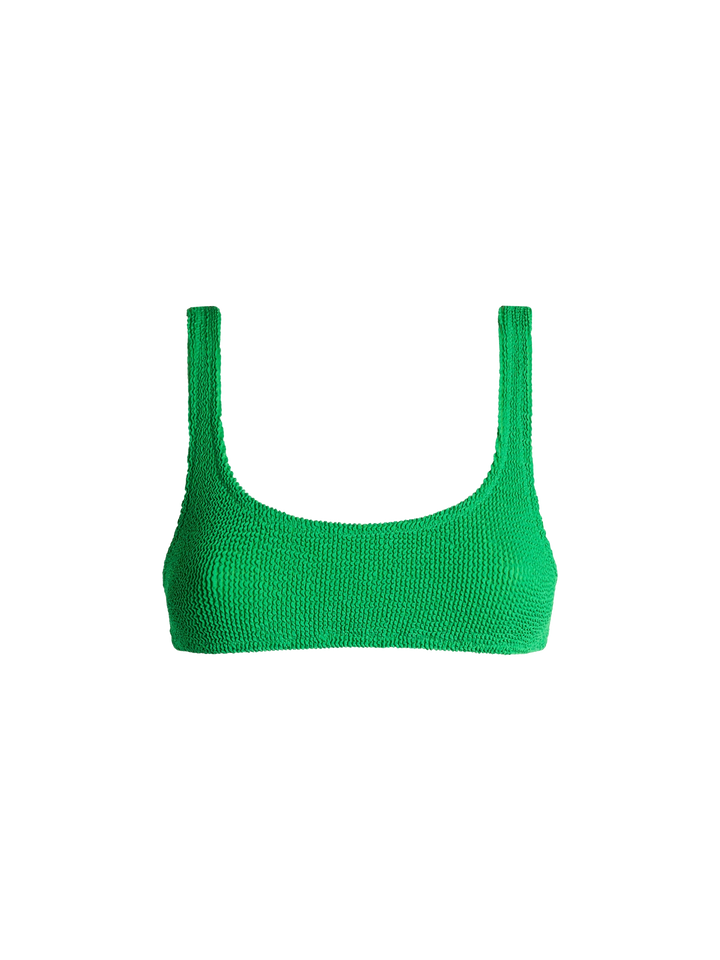 Woman green classic crinkle bralette Naima