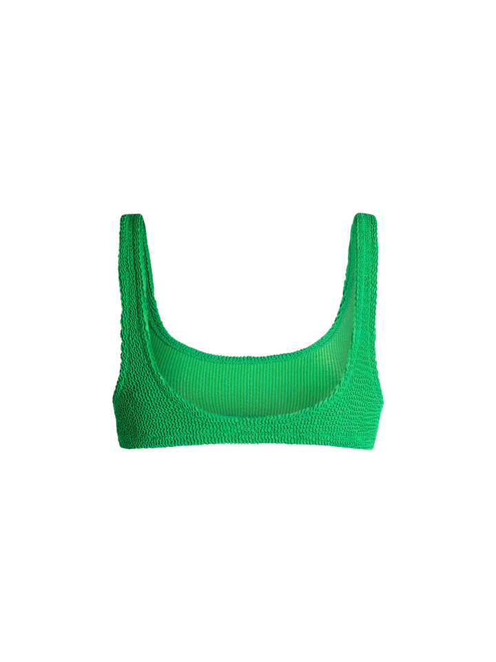 Woman green classic crinkle bralette Naima