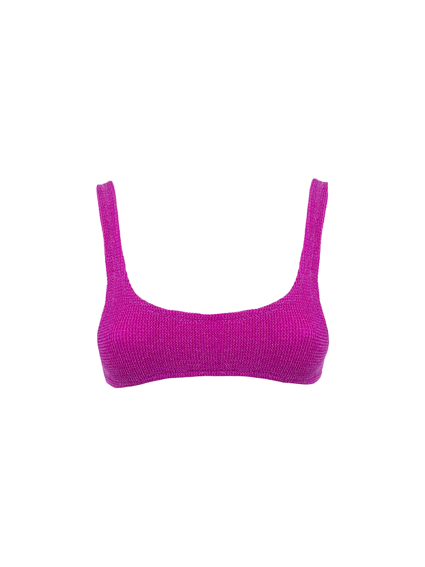 Woman fuchsia lurex classic crinkle bralette Naima