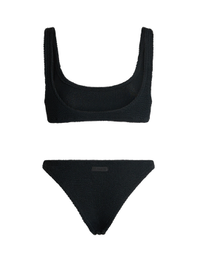 Black Naima Naomi bralette bikini in crinkle fabric