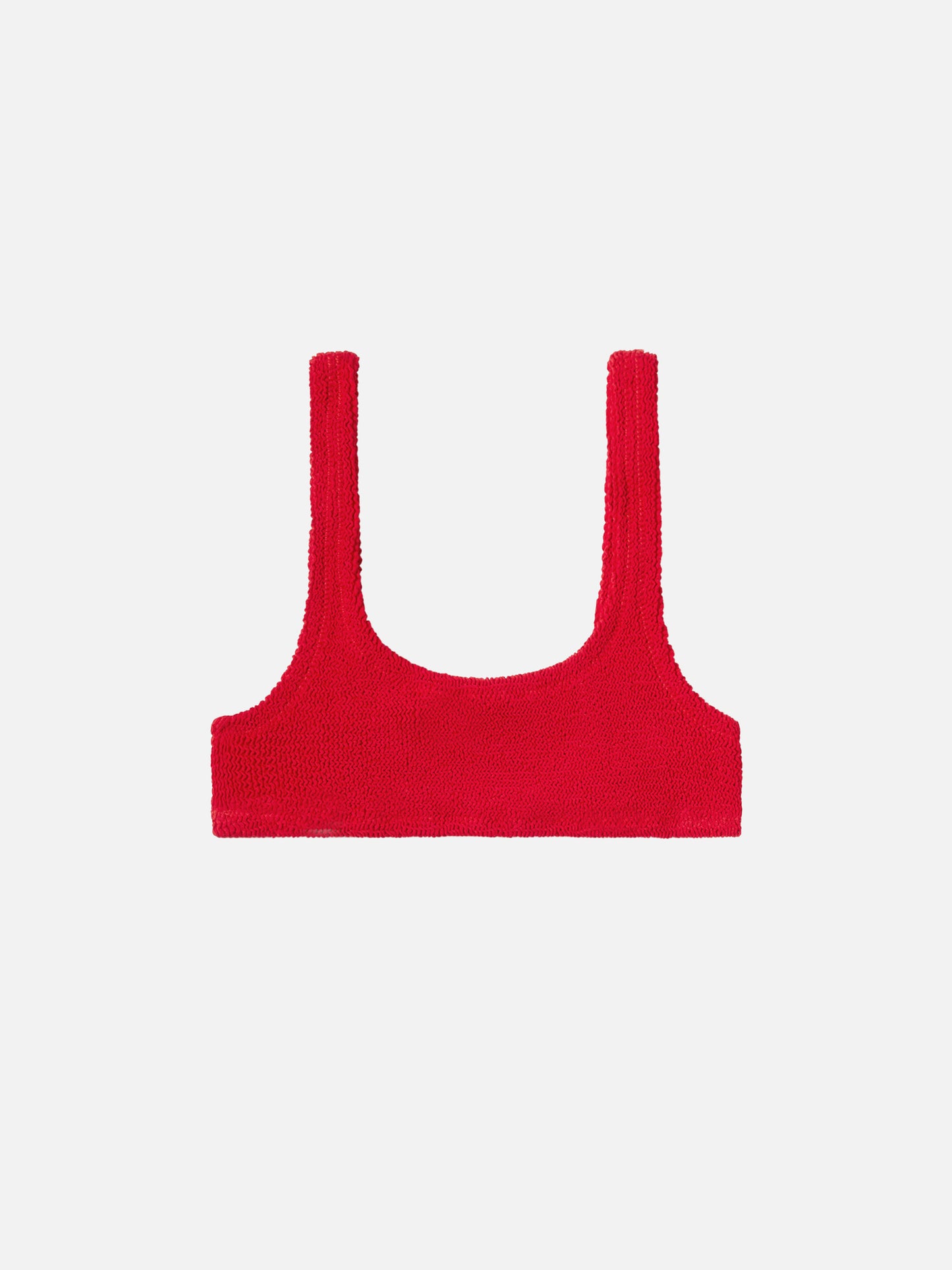 Naima crinkle classico top a bralette rosso