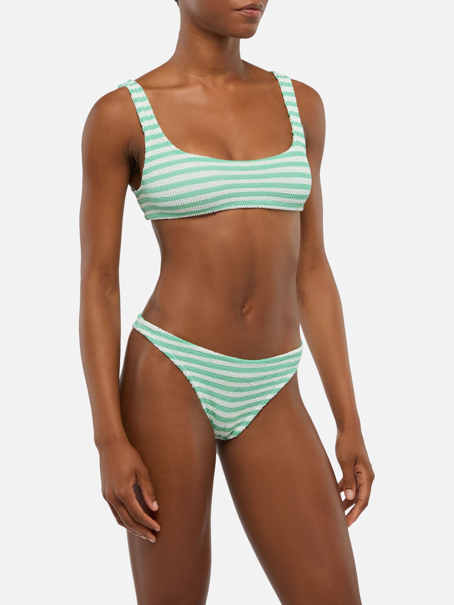 Naomi freche Badehose mit Streifenmuster - Naima Crinkle Classic Bralette Top mit Streifenmuster