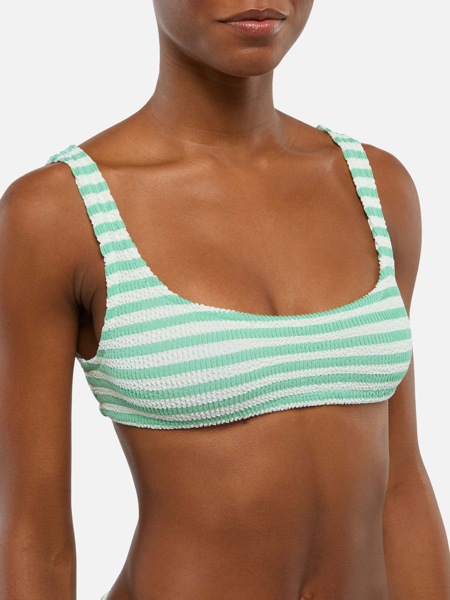 Naomi freche Badehose mit Streifenmuster - Naima Crinkle Classic Bralette Top mit Streifenmuster