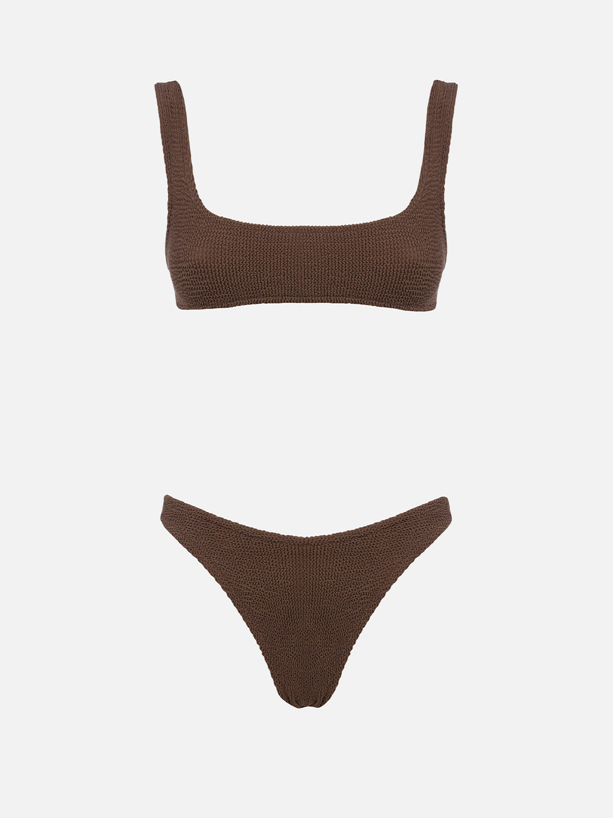 Woman brown crinkle bralette bikini Naima Naomi