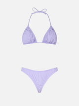 Damen-Triangel-Bikini in Lila mit Rüschen von Nilly Nalu