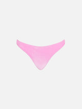 Slip da bagno da donna sgambato in velluto rosa Naomi