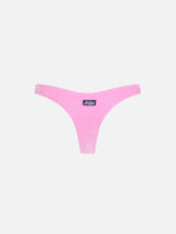 Slip da bagno da donna sgambato in velluto rosa Naomi