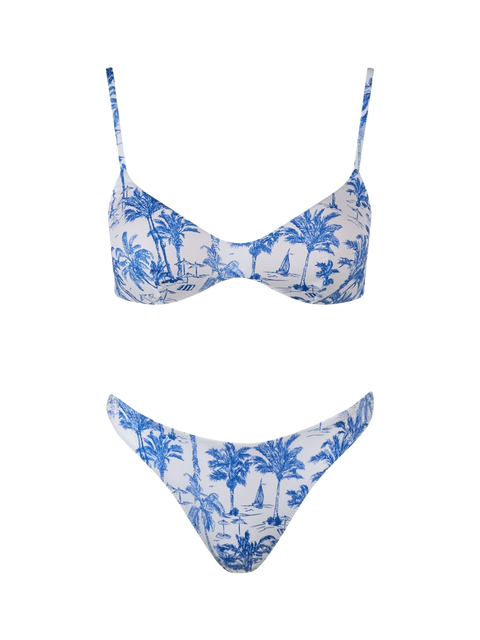 Woman Toile de Jouy scoop bralette bikini May Naomi - MC2 Saint Barth