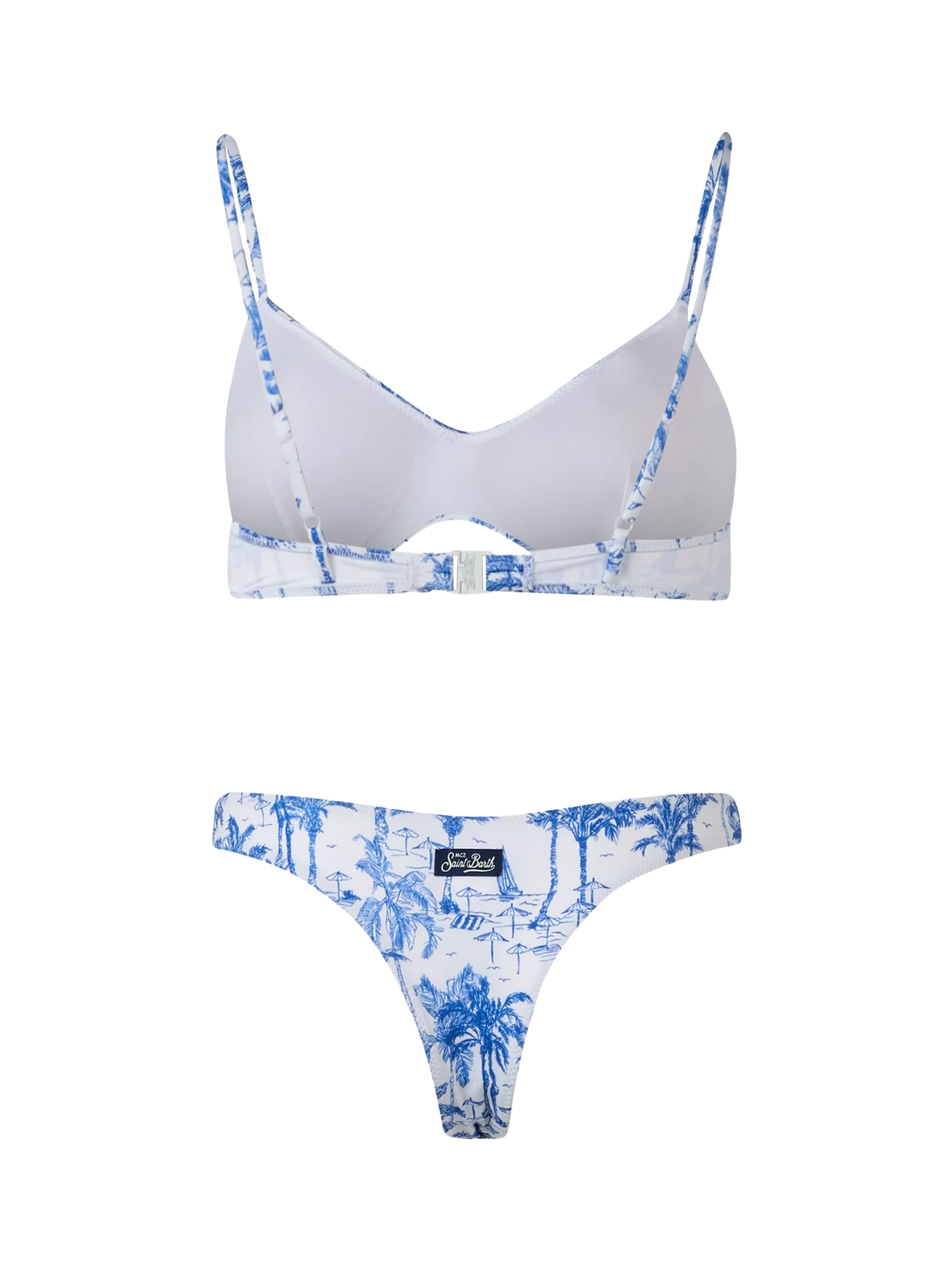 Bikini da donna a bralette scoop May Naomi toile de Jouy 