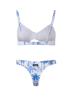 Bikini da donna a bralette scoop May Naomi toile de Jouy 