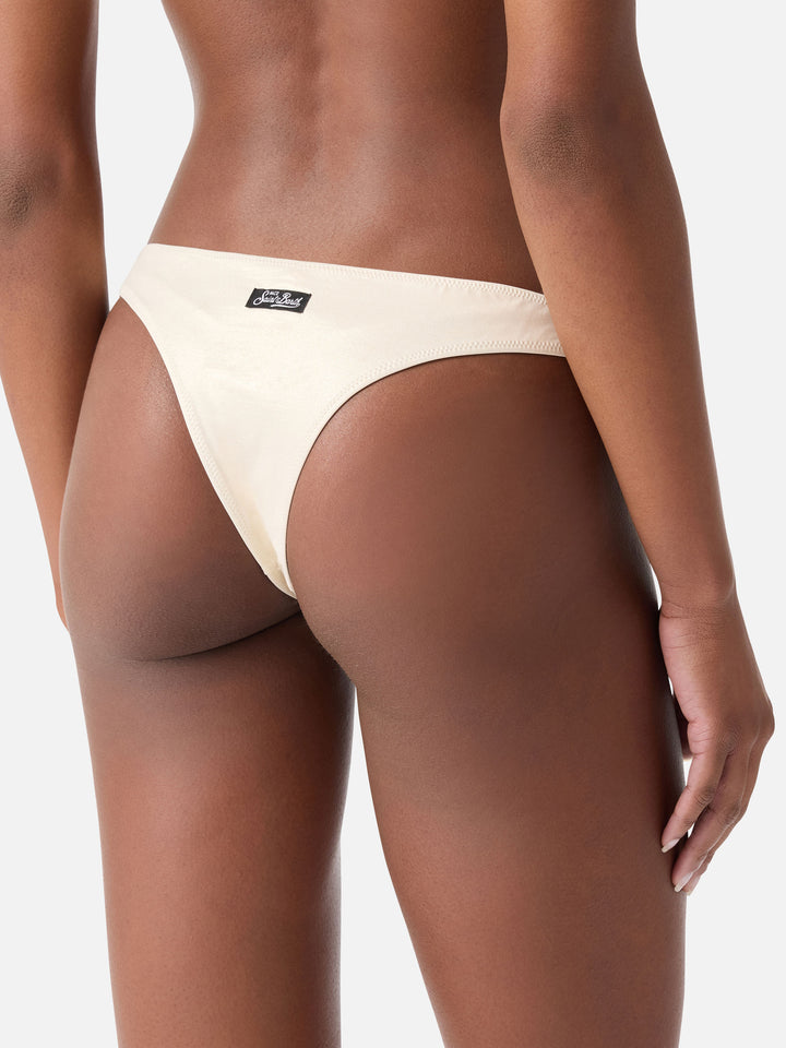 Naomi Cheeky-Schwimmhose mit Goldfolien-Effekt 