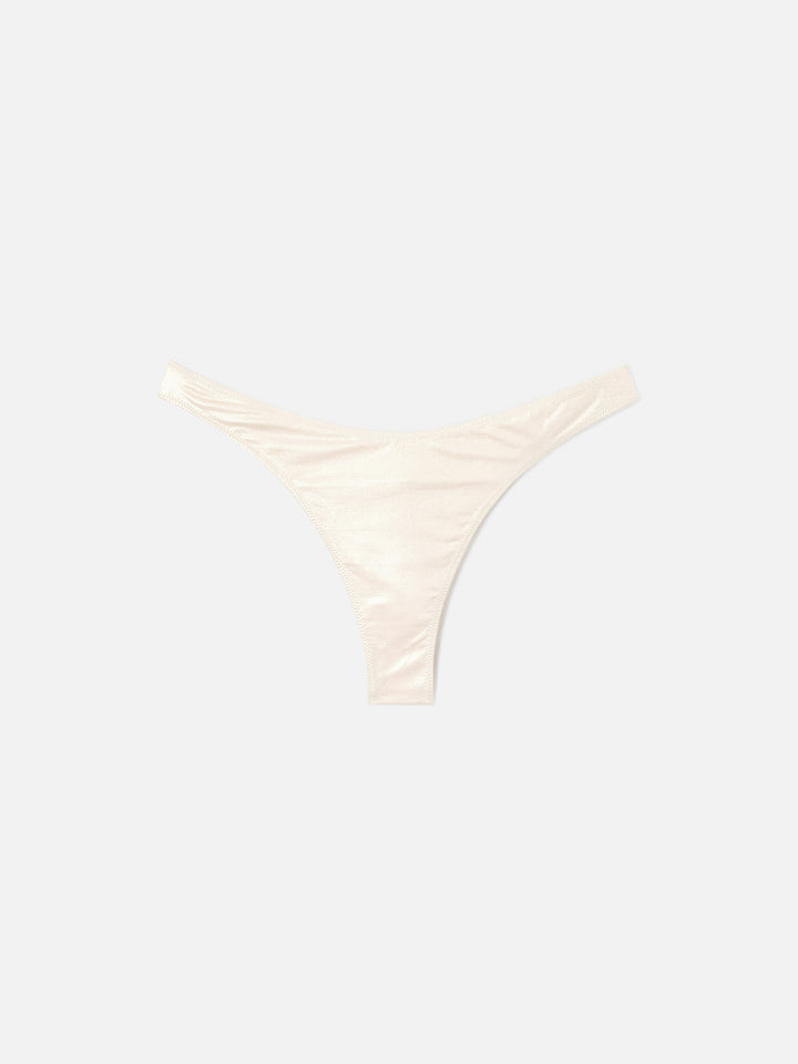 Sadie Naomi Bikini-Bralette aus goldfarbenem Lamé 