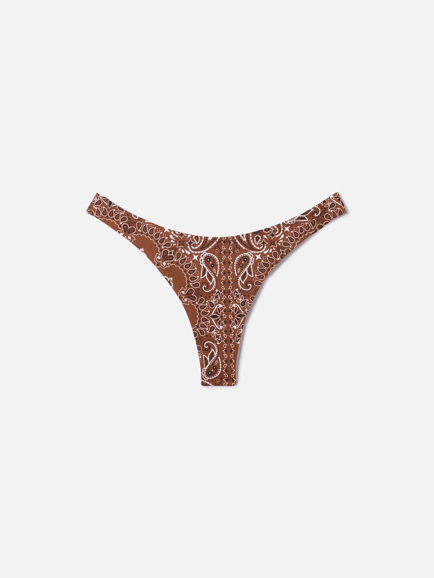 Naomi brazilian bikini bottoms with brown bandana print